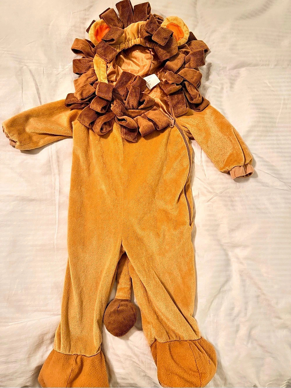 Toddler Lion Halloween Costume Jumpsuit Orange & Brown 12-24M